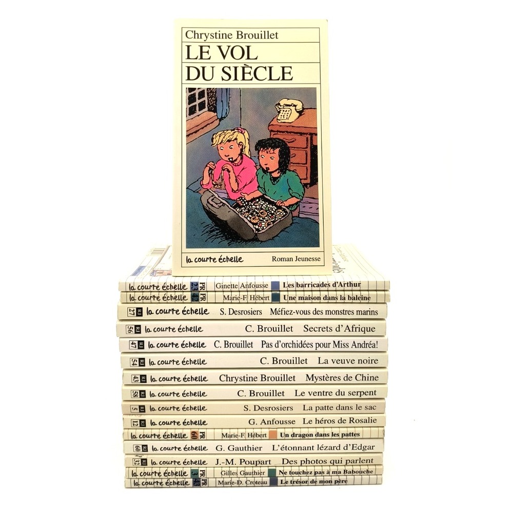 16 French Kids Books Lot La Courte Echelle Chrystine Brouillet Quebec Jeunesse
